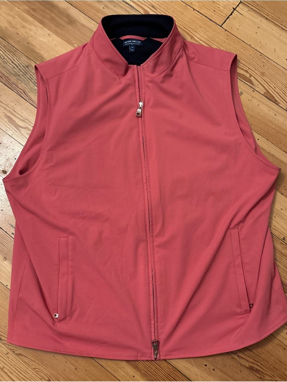 Peter Millar Men's Crown Crafted Stealth Hybrid Vest CRED Salmon XL